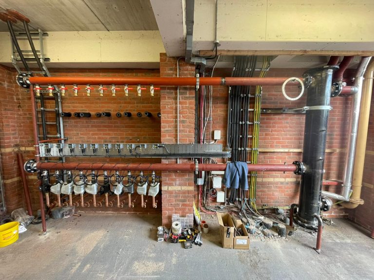 Hinckley Plumbing & Heating installing Air Source Heat Pumps at Myton Hospice